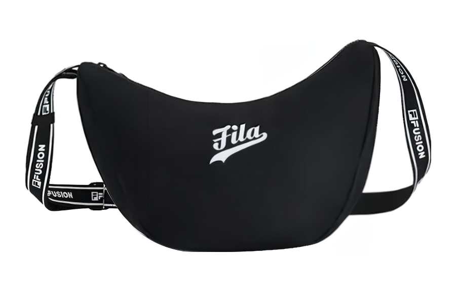 FILA FUSION Fabric Dumpling Bag Crossbody Bags Unisex Black