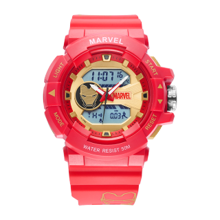 MARVEL Electronic Movement TPU Strap Watch Men's Watches Gold Dial MV 81105R