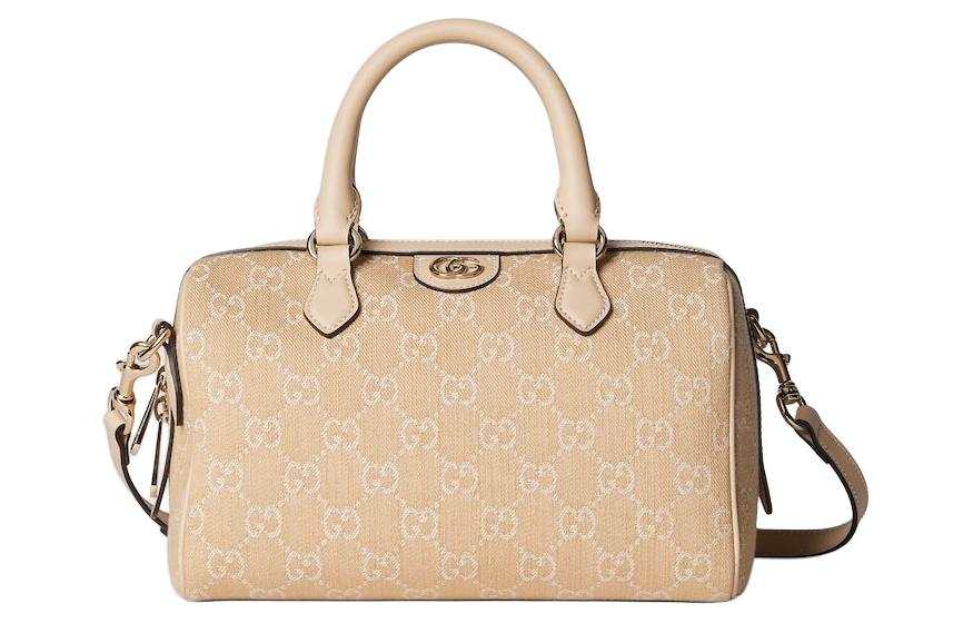 GUCCI Ophidia Denim Shoulder Bag, Crossbody Bag, Handbag Small Women's Light Beige