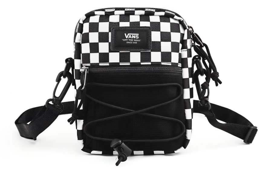 Vans Vans Polyester Shoulder Bag, Crossbody Bag Regular Unisex Black White
