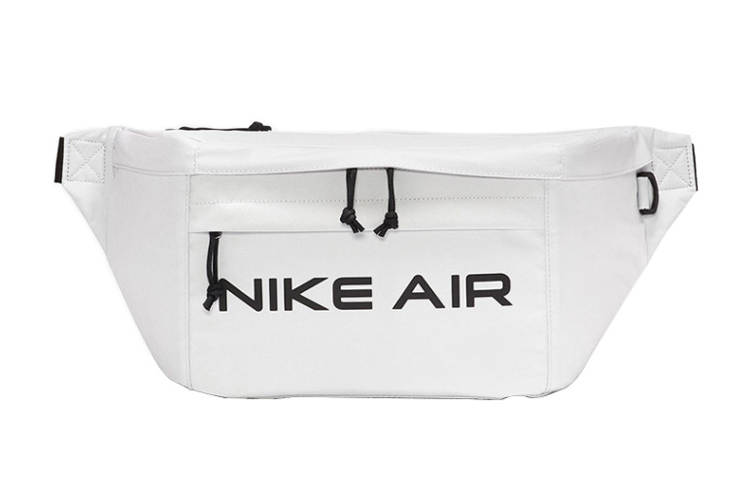 Nike Nike Polyester Crossbody Bag, Shoulder Bag, Sling Bag, Fanny Pack Small Unisex Gray White