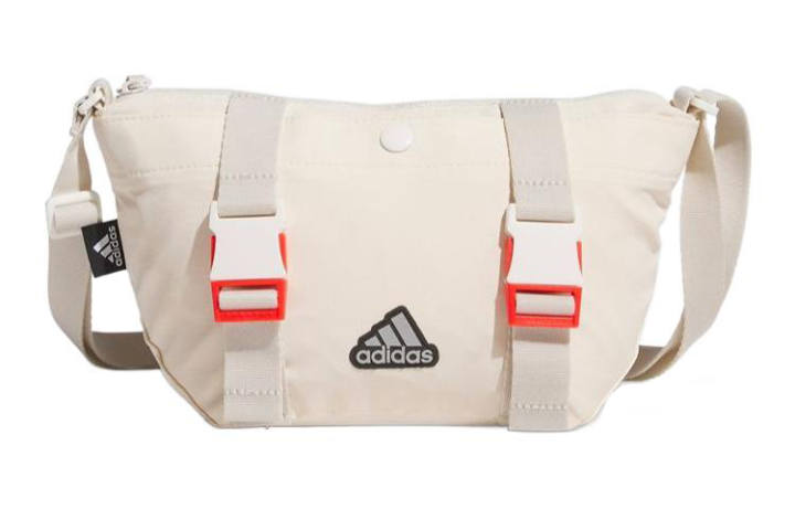 Adidas Adidas Polyamide Shoulder Bag, Crossbody Bag Regular Unisex White Orange