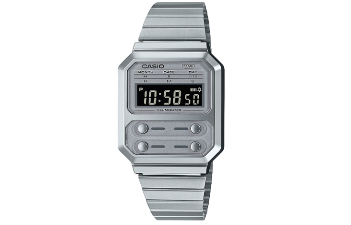 CASIO CASIO Unisex 33mm Silver Watch A100WE7BEF