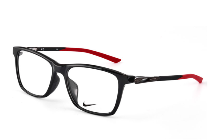 Nike Nike Injection Molded Plastic Irregular Shape Eyeglass Frames Men's Black