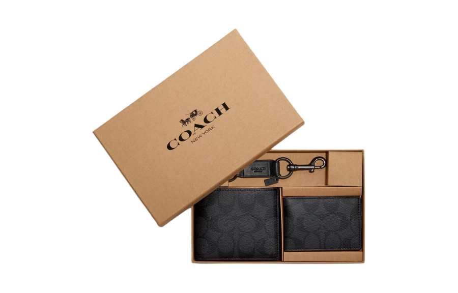 COACH COACH 3 IN 1 Wallet Coated Canvas Set Wallet Men's Black