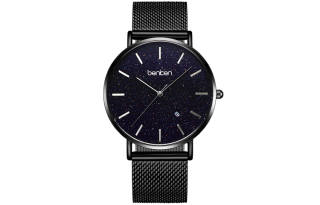 BENKEN Quartz Movement Watch Men's Watches Black Dial Waterproof