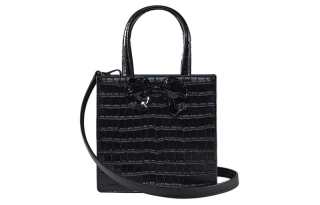 Self-portrait Self portrait Cow Leather Small Square Bag, Shoulder Bag, Crossbody Bag, Handbag Mini Women's Black