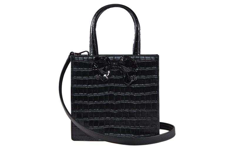 Self-portrait Self portrait Cow Leather Small Square Bag, Shoulder Bag, Crossbody Bag, Handbag Mini Women's Black