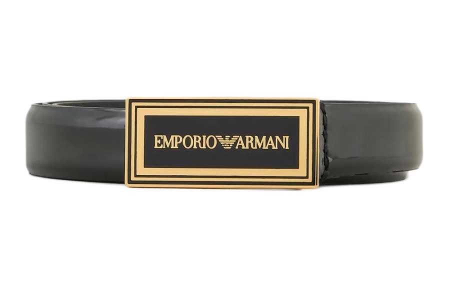 EMPORIO ARMANI Logo buckle Leather Belt