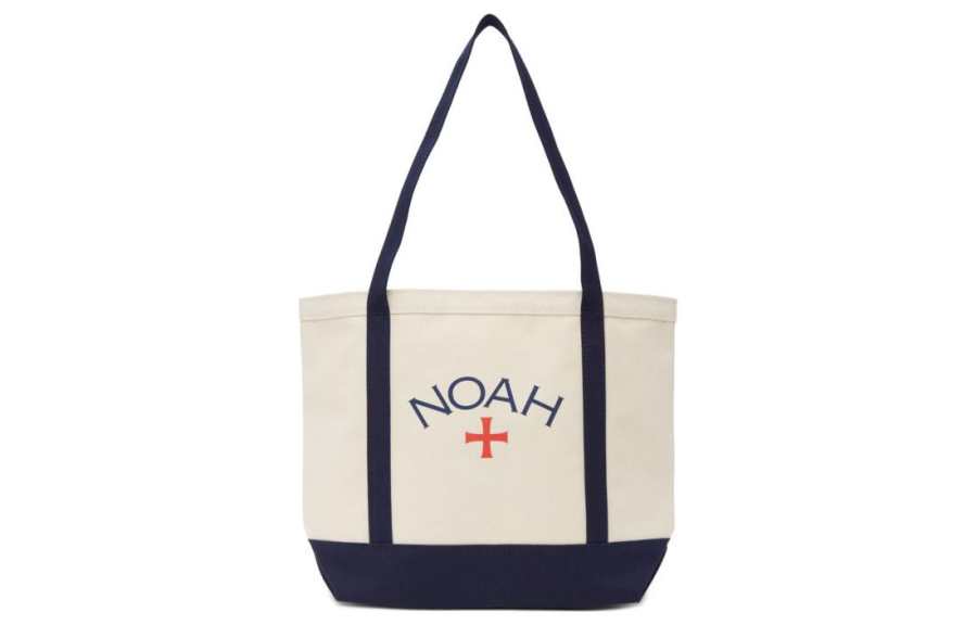 NOAH Canvas Tote Bag, Shopping Bag, Handbag, Shoulder Bag Unisex White