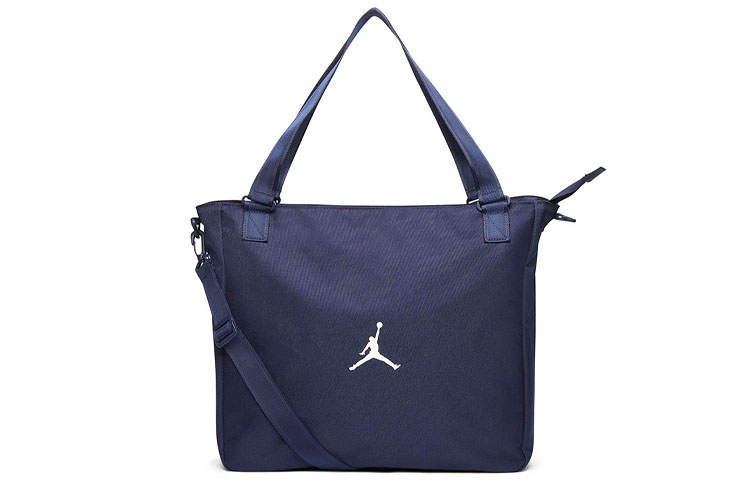 Jordan Jordan Artificial Leather Tote Bag, Shopping Bag, Shoulder Bag Unisex Navy Blue