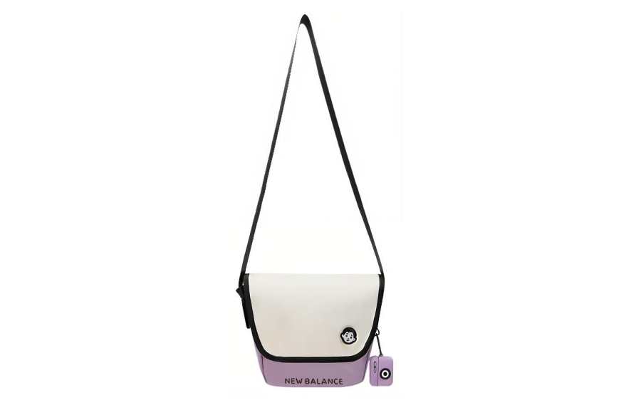 New Balance New Balance × Noritake Collaboration Fabric Shoulder Bag, Crossbody Bag Regular Unisex White Purple & Color