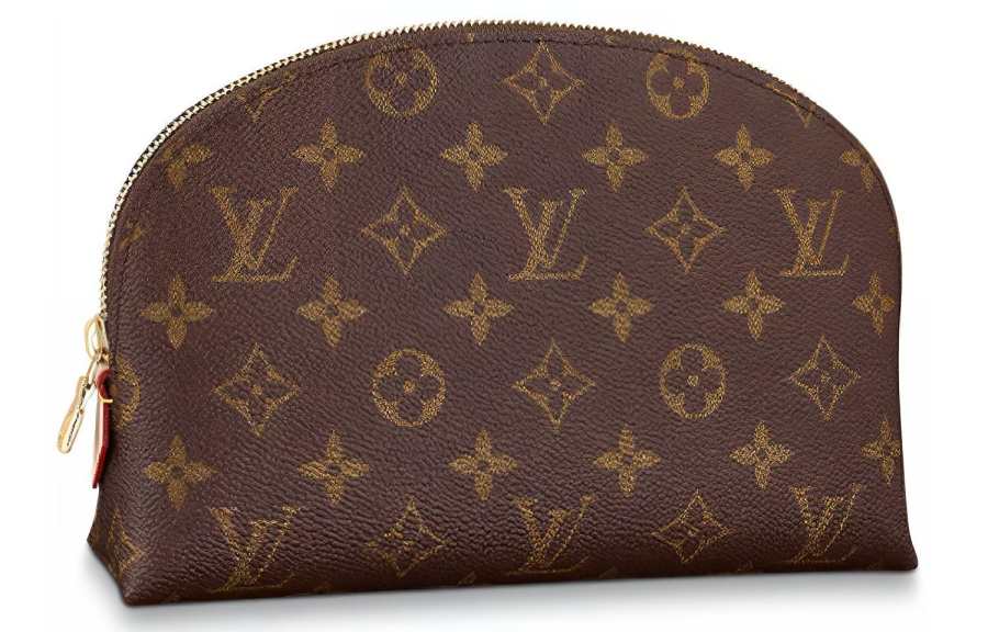 LOUIS VUITTON Canvas Makeup Bag Clutch Regular Women's Brown
