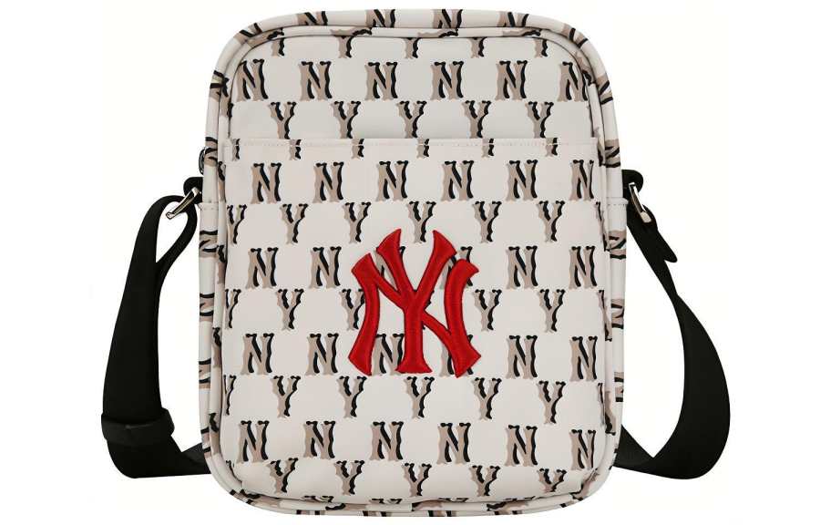 MLB MLB Monogram Collection Polyester Crossbody Bag Mini Unisex White