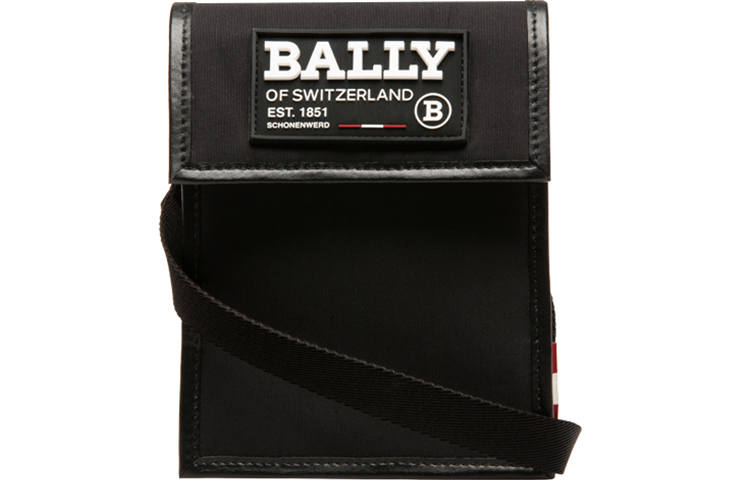 BALLY Flap Closure Nylon Fabric Crossbody Bag Small Men's Black