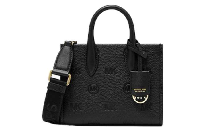 MICHAEL KORS MICHAEL KORS Mirella Cow Leather Shoulder Bag, Crossbody Bag Mini Women's Black