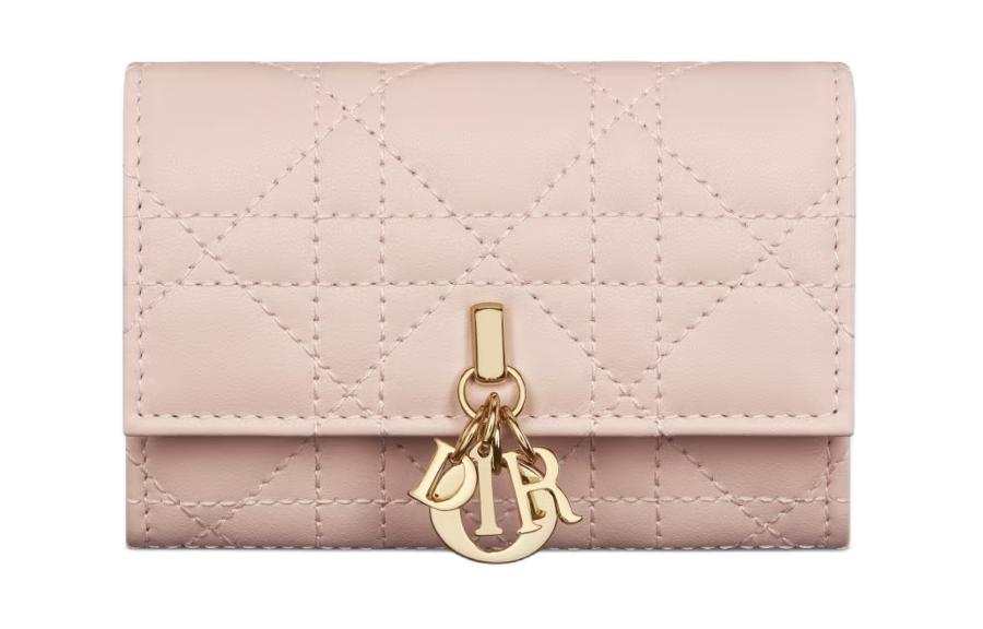 DIOR My Dior Lambskin Wallet Extra Small Women's Light Pink