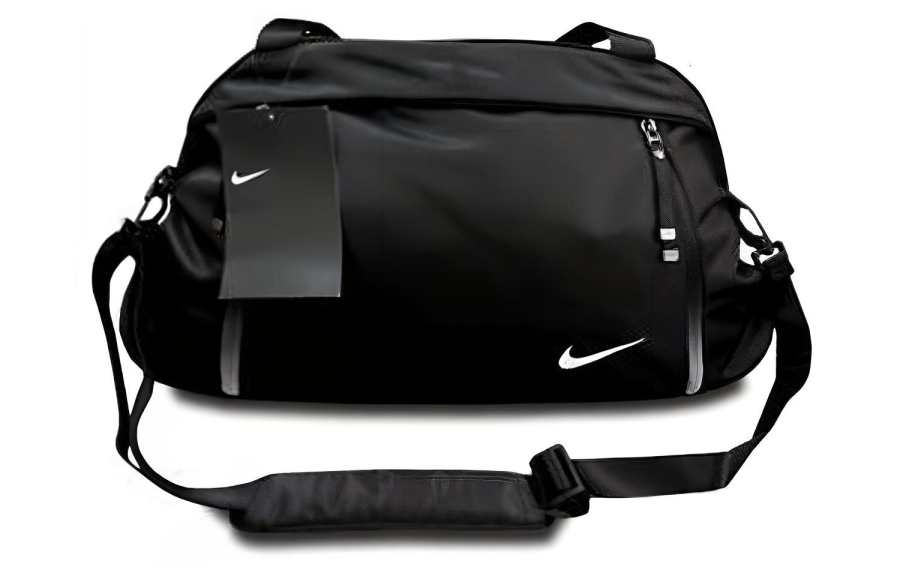 Nike Nike Polyester Travel Bag Luggage Bag One Shoulder Crossbody Handheld Gym Bag Unisex Black