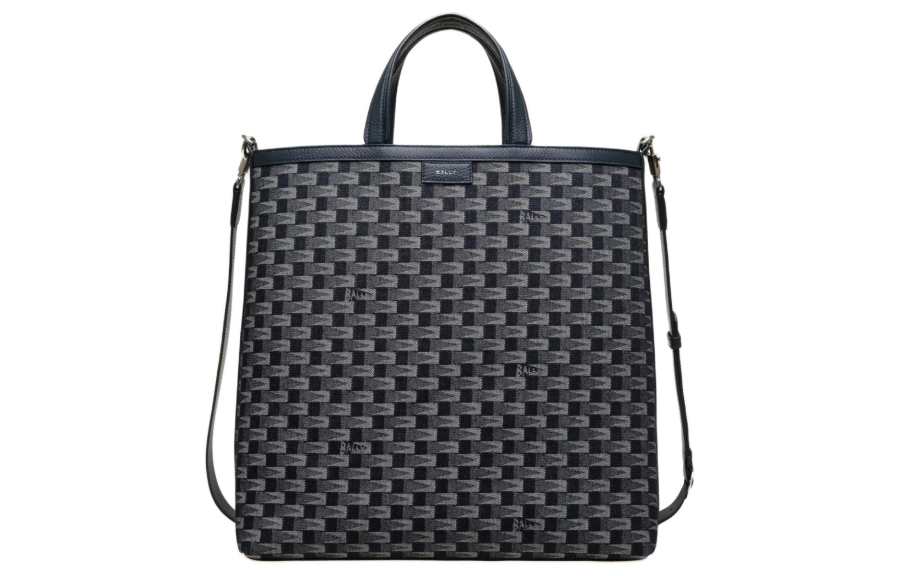 BALLY Cotton Denim Shoulder Bag, Crossbody Bag, Handbag Men's Blue