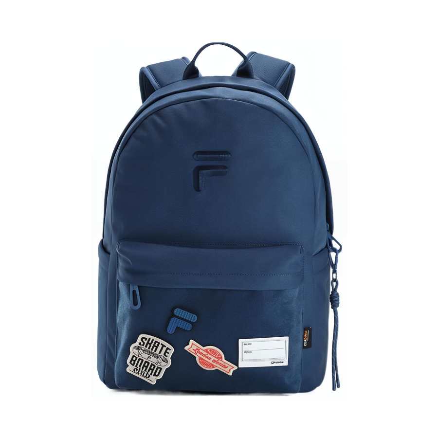 FILA FUSION Fabric Backpack Unisex Dark Gray Blue