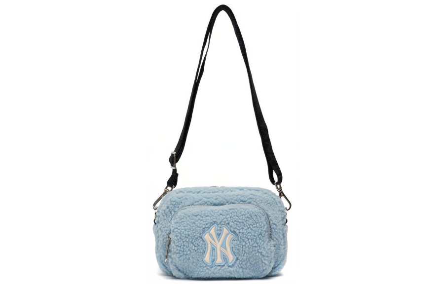 MLB Sheepskin Camera Bag, Shoulder Bag, Crossbody Bag, Fanny Pack Regular Unisex Pink Blue