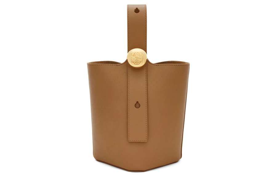 LOEWE Soft Cow Leather Bucket Bag, Shoulder Bag, Crossbody Bag, Handbag Mini Women's Brown