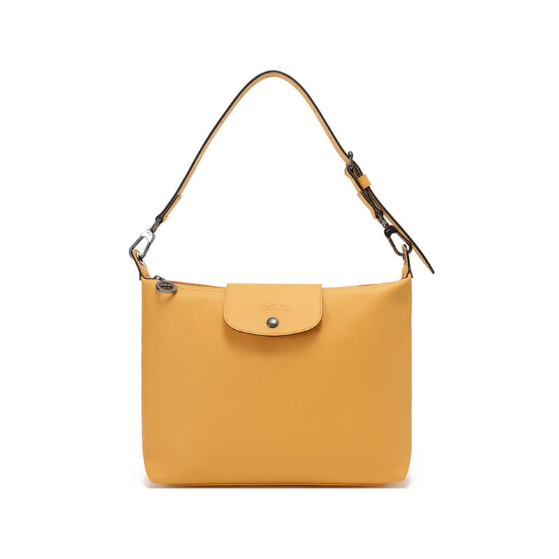 LONGCHAMP Le Pliage Xtra Zip Closure Cow Leather Shoulder Bag, Small Square Bag, Hobo Bag, Shoulder Bag Large Women's