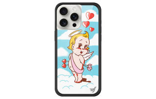 WILDFLOWER Silicone Material Little Angel & Demon Phone Cases Compatibility Apple IPhone 15/14/13 Pro/Max Girlish