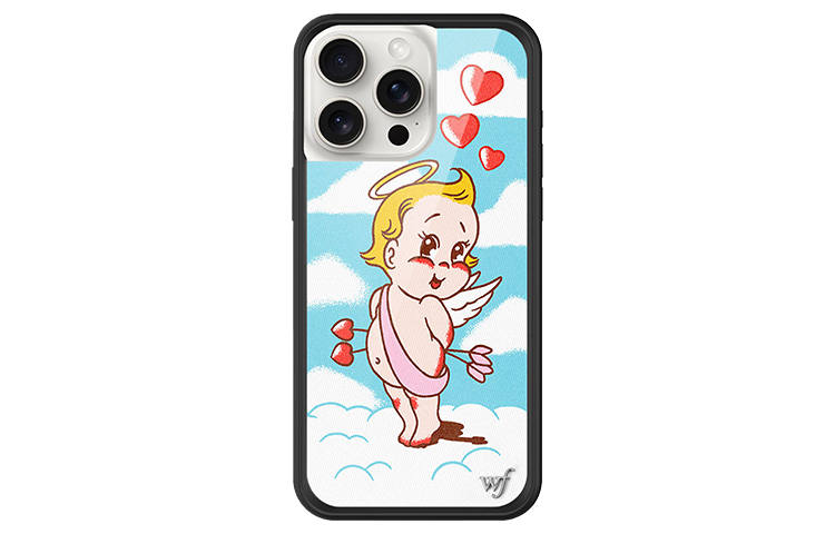 WILDFLOWER Silicone Material Little Angel & Demon Phone Cases Compatibility Apple IPhone 15/14/13 Pro/Max Girlish