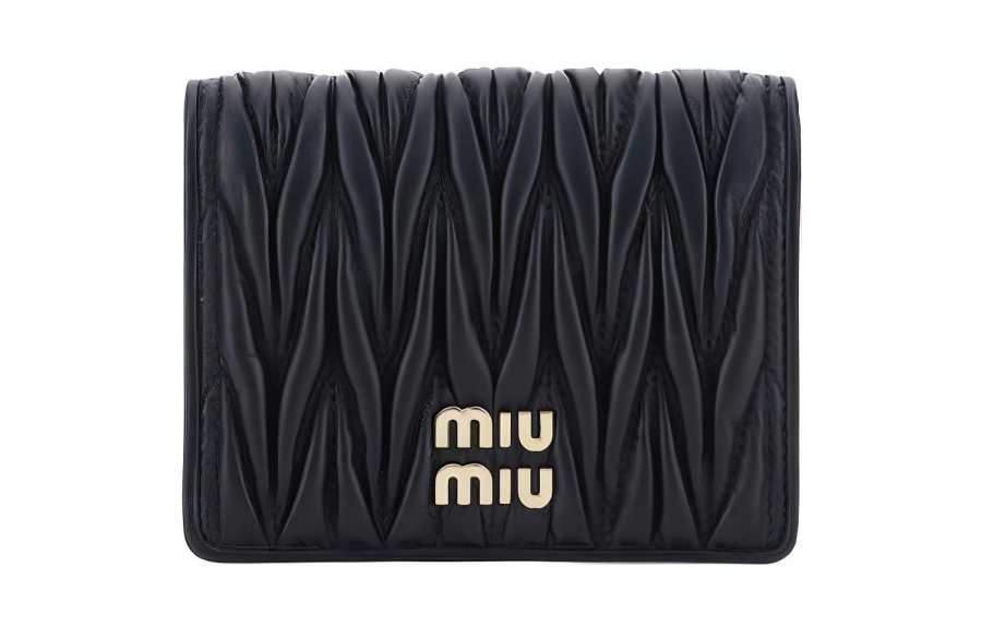 MIU MIU MIU MIU Logo Lettering Bi-Fold Wallet