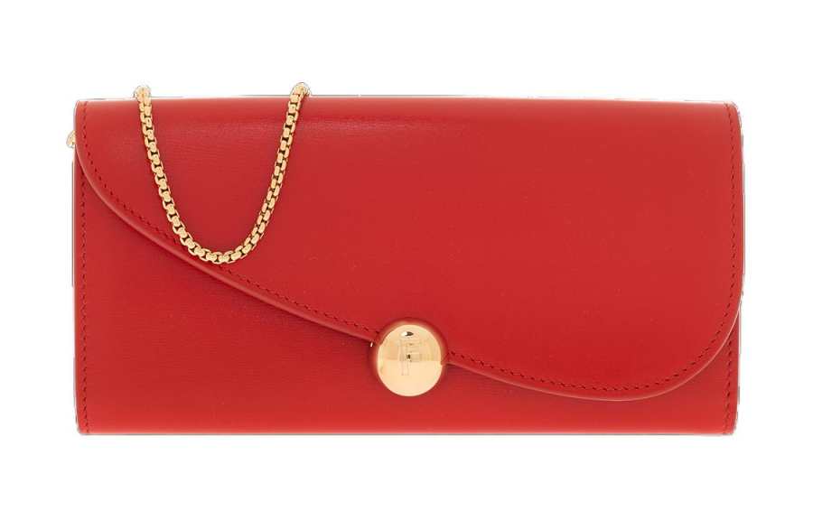 FERRAGAMO Leather Shoulder Bag, Crossbody Bag, Wallet Women's Red