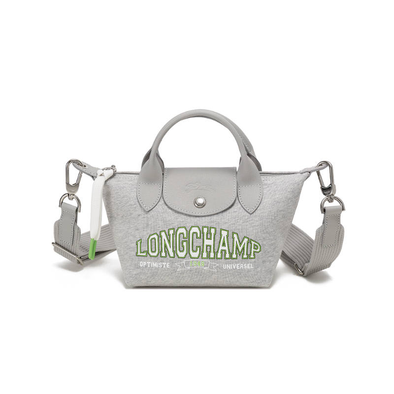 LONGCHAMP Le Pliage Fabric Dumpling Bag, Shoulder Bag, Crossbody Bag, Handbag Women's Gray