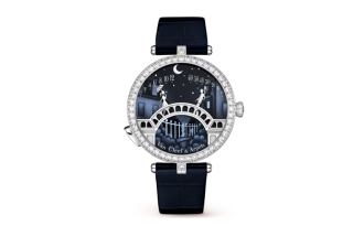 Van Cleef & Arpels Amoureux Automatic Mechanical Movement Unisex Watch Blue Dial 18K White Gold Case