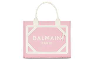 BALMAIN B ARMY Canvas With Leather Canvas Bag, Tote Bag, Shopping Bag, Handbag Small Women's Pink