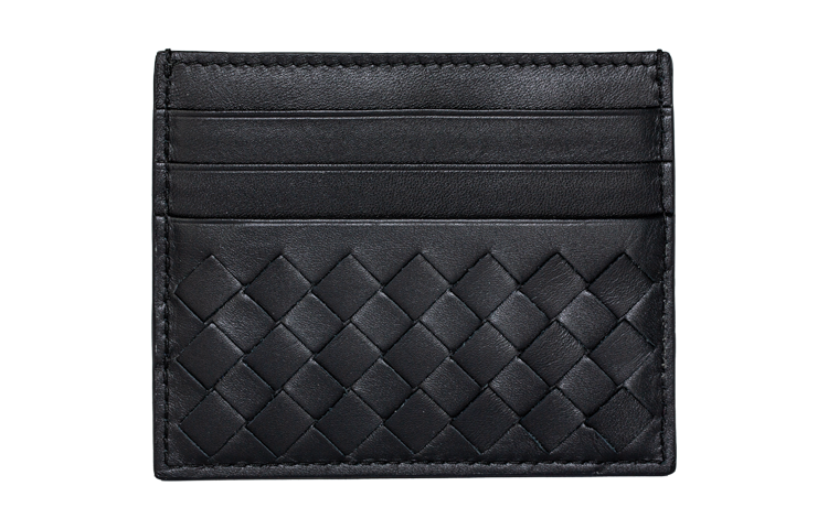 Bottega Veneta Intrecciato Card Case Black