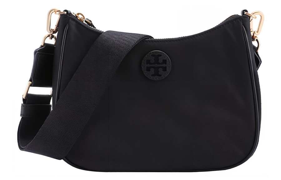 TORY BURCH Nylon Hobo Bag, Shoulder Bag, Crossbody Bag Women's Black