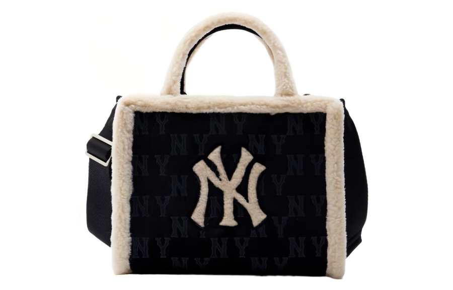 MLB MLB Sherpa Polyester Tote Bag, Shopping Bag, Handbag Regular Unisex Black