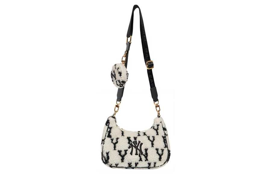 MLB MLB Monogram Collection Polyester Combo Bag, Crossbody Bag, Shoulder Bag Regular Women's Black White