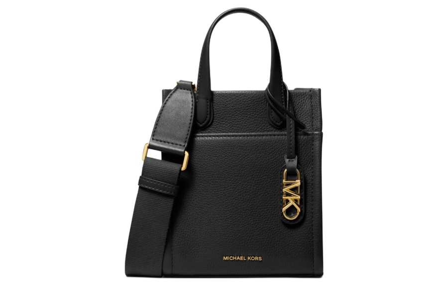 MICHAEL KORS Gigi Cow Leather With Artificial Leather Handbag, Shoulder Bag, Crossbody Bag Regular Women's Black