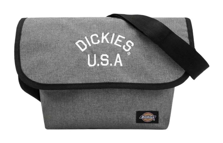 Dickies Polyester Messenger Bag, Crossbody Bag, Shoulder Bag Unisex Gray
