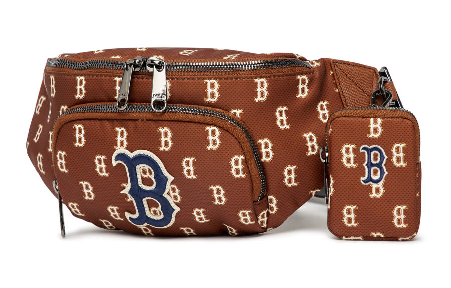 MLB MLB Monogram Collection Polyester Combo Bag, Crossbody Bag, Fanny Pack Regular Unisex Brown