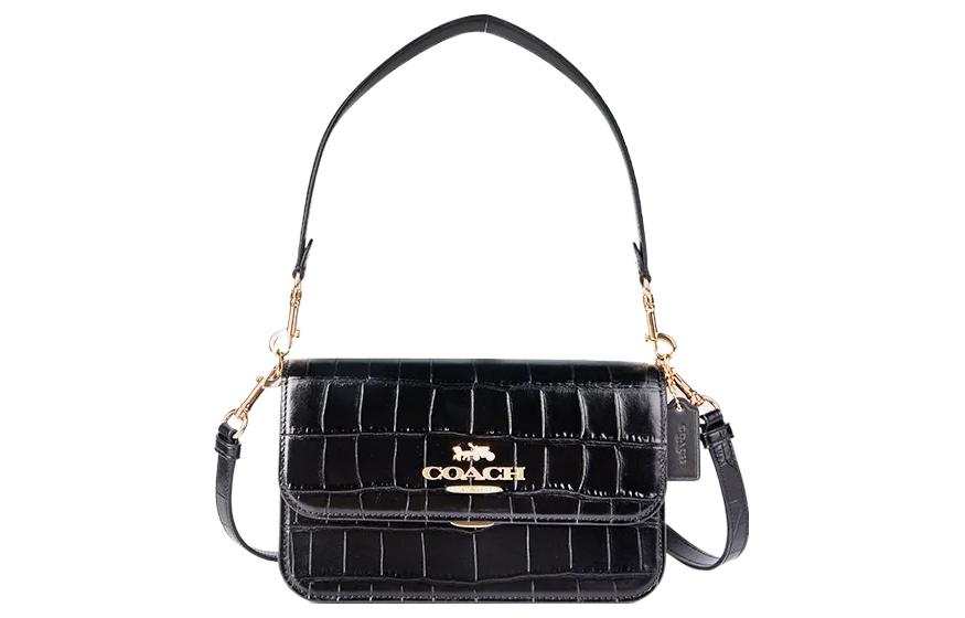 COACH Brynn Cow Leather Portable Crossbody Bag, Shoulder Bag Medium Women's Black