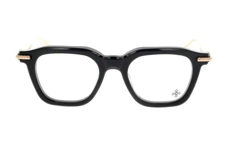 Chrome Hearts Chrome Hearts Irregular Shape Eyeglass Frames Unisex Black