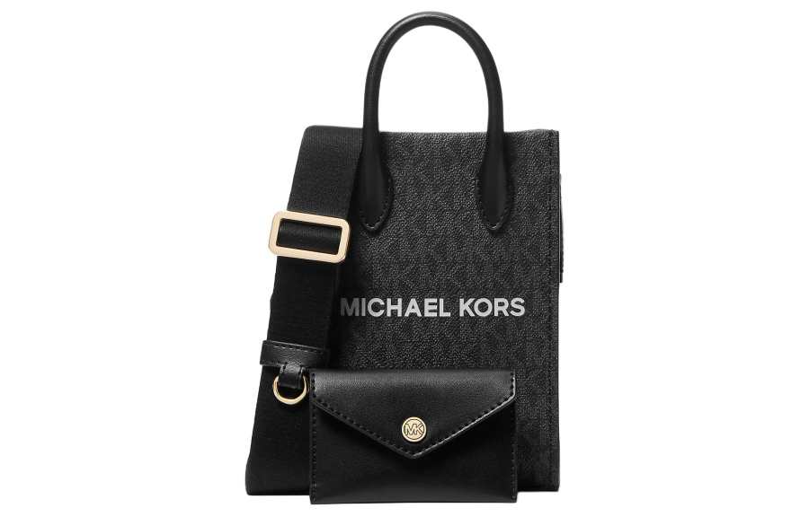 MICHAEL KORS Mirella Canvas Combo Bag, Shoulder Bag, Crossbody Bag, Handbag Mini Women's Black