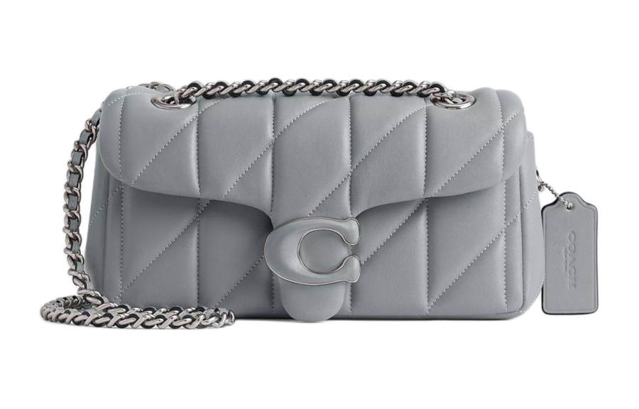 COACH Tabby Sheepskin Bacchus Bag, Crossbody Bag, Shoulder Bag Small Women's Gray Blue