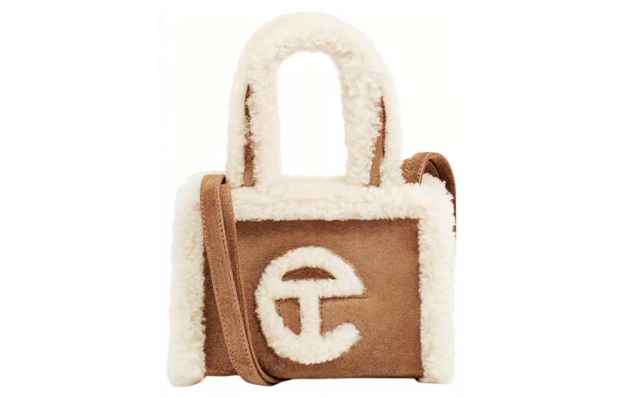 UGG Shearling Tote Bag, Shopping Bag, One Shoulder Handbag, Crossbody Bag Small Women's Chestnut