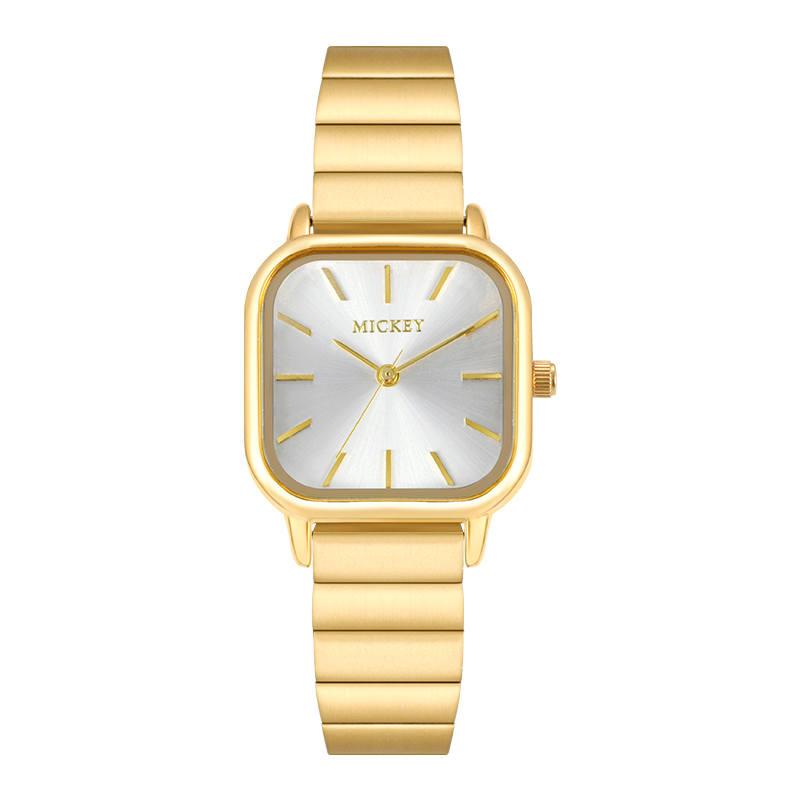 Disney Mickey Series Quartz Movement Steel Strap Watch Women's Watch Silver Dial MK 11567