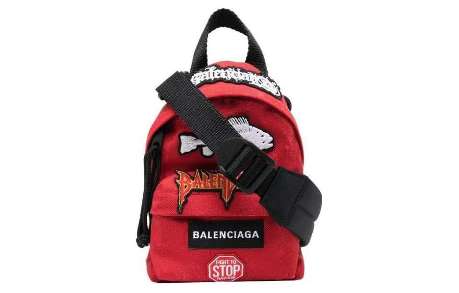 Balenciaga Balenciaga Polyester Backpack Regular Men's Red & Black