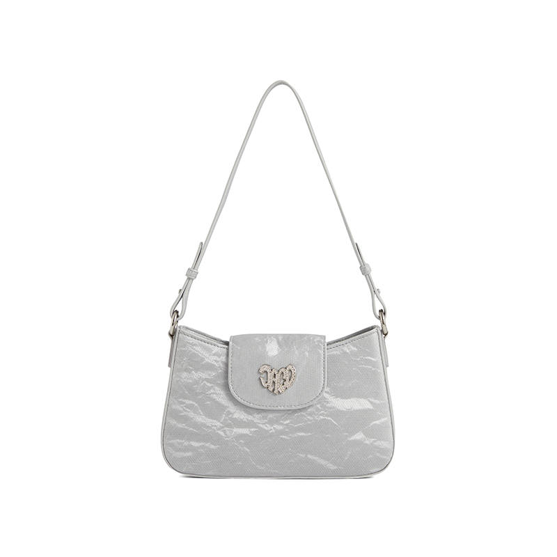 JACD Pu Classic Shoulder Bag Medium Women's Phantom Silver/Starry Black/Shadow White