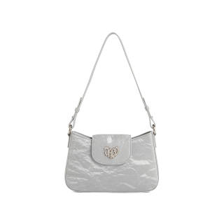 JACD Pu Classic Shoulder Bag Medium Women's Phantom Silver/Starry Black/Shadow White
